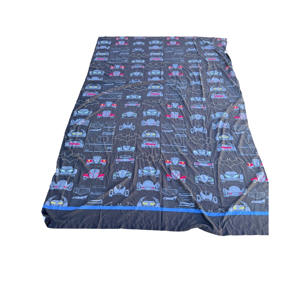 Batman DC Comics Twin Flat Sheet Black Batmobiles Throughout the Years Franco